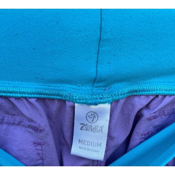 Zumba Womens Craveworthy Fitness Relaxed Cargo Pants Purple Sz M - Picture 16 of 16